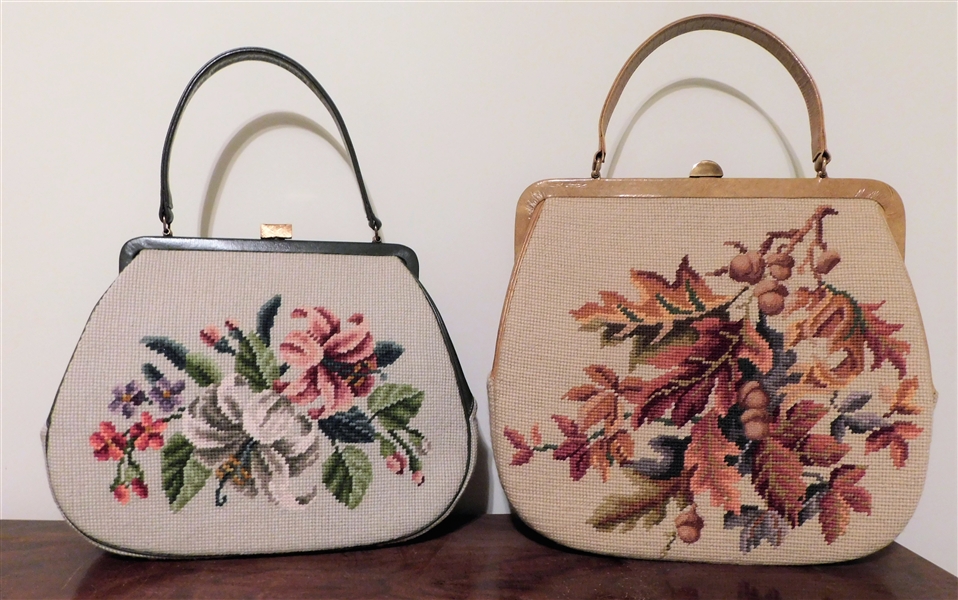 2 Needlepoint Purses 