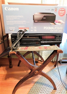 Brand New Canon Printer, VCR, and Luggage Rack 