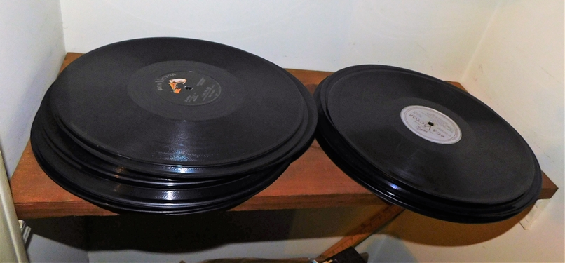 Lot of Albums, Magnavox  Record Player, and Rolling Cart - Albums include Christmas and Instrumentals
