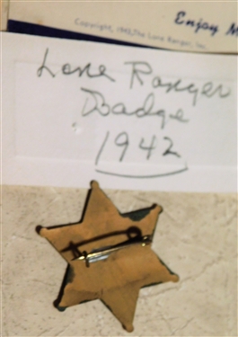 Lone Ranger Letter, Print, and Merita Badge - Badge Measures 1 1/4