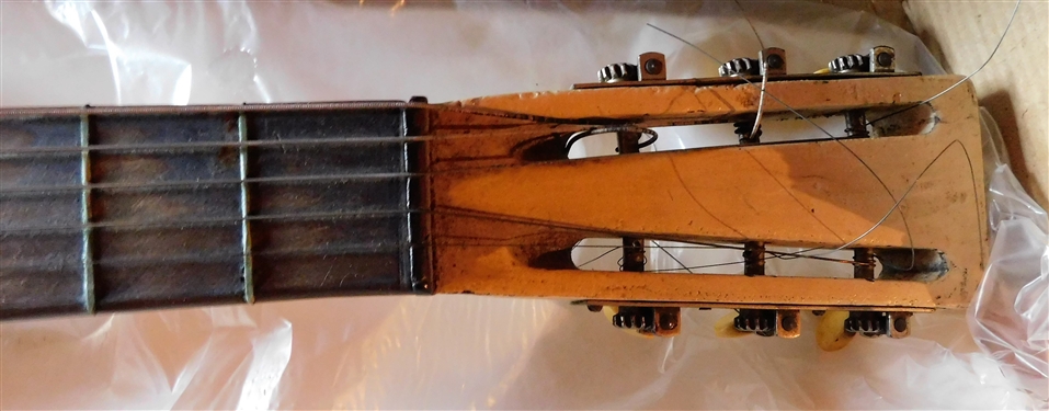 Metal Body F Hole  Dobro - Wood Neck - Some Paint Chipping 