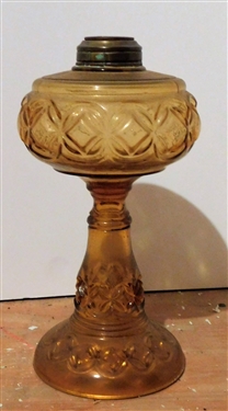 Amber Glass Oil Lamp - 9 tall - No Burner