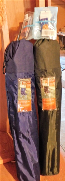 2 Folding Arm Chairs in Bags and  2 Packages of Cooling Neck Wraps