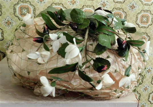 Lot of Fancy Women's Vintage Hats including Feather Fascinator, Hats with Flowers, and Others with Feather Details 