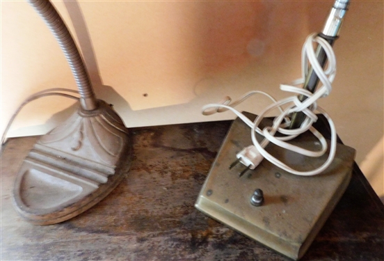 2 Adjustable Desk Lamps - 17 Tall