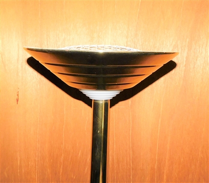 Gold Tone Floor Lamp and White 14 Decorative Candle Lantern - New With Tags