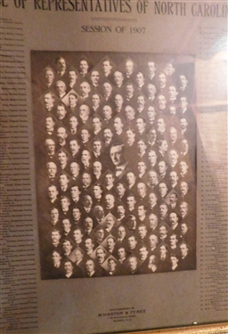 House of Representatives of North Carolina Session of 1907 - Photograph by Wharton & Tyree - Framed - Frame Measures 18 1/2 by 15 1/2
