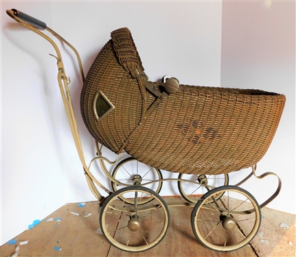 Wicker Doll Stroller - 28 tall to Handle 27 by 12
