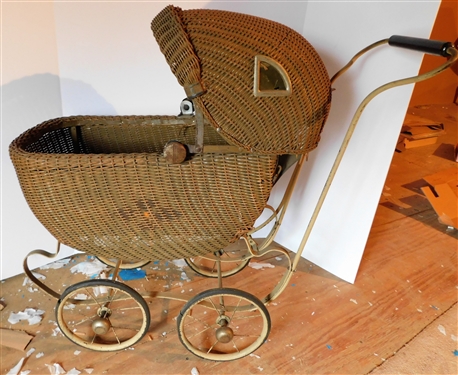 Wicker Doll Stroller - 28 tall to Handle 27 by 12