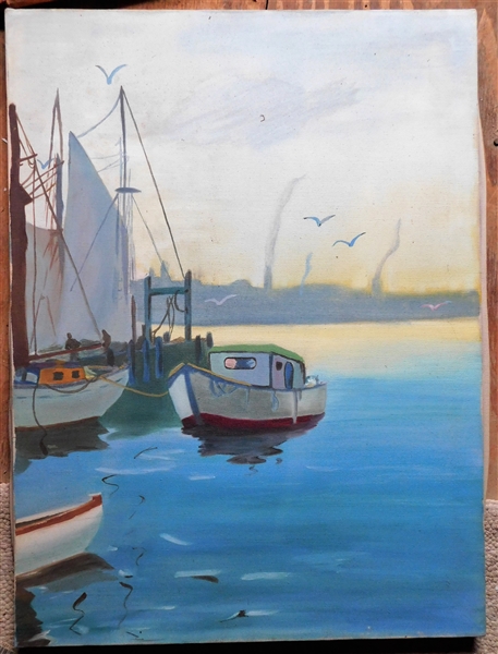 Sailboat Painting on Canvas - Unsigned - 24" by 18"