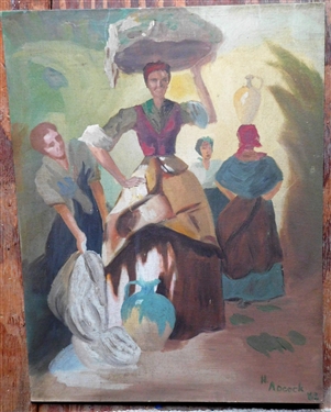 H. Adcock '62  Painting on Board - 18 by 14