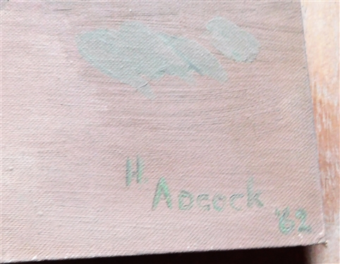 H. Adcock '62  Painting on Board - 18 by 14