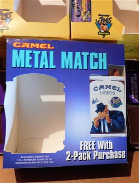 19 Smoking Joe Racing Lighters and 1 Camel Metal Match - all in Original Packaging
