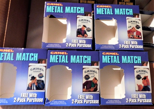 20 Camel Metal Matches in Original Packaging - 5 Different Designs
