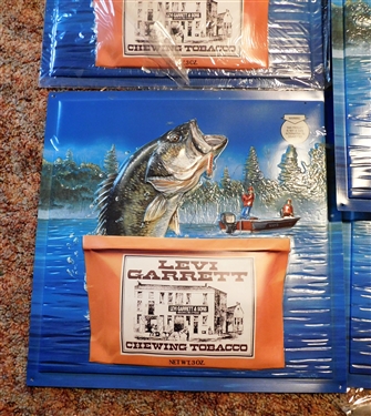 5 Levi Garrett Chewing Tobacco Bass Fish Plastic Signs - 18 1/2 by 18 1/2