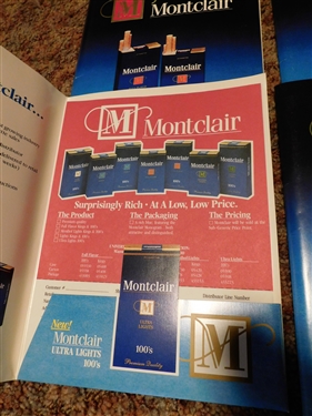 6 Tobacco Promo Booklets and Capri Pen - Montclair, Maverick, American Tobacco