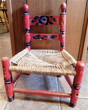 Hand Painted Childs Chair - 16 1/2 tall 