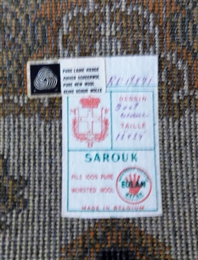 Small Sarouk Wool Rug  -16 by 14