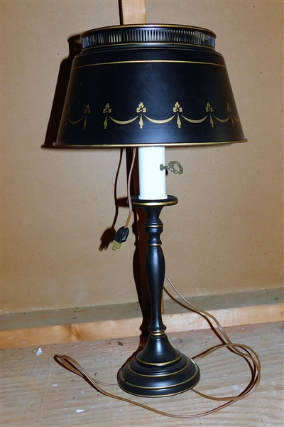 All Metal Lamp - 20" tall Shade is Metal Also 