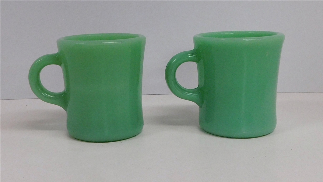 2 Fire King C Handle Mugs - Oven Fire King Ware Mark