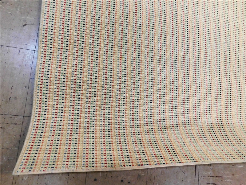 Beige Runner with Red, Blue, Green, and Yellow Dots - Trim on One Edge is Detached - Measures 10 by 4