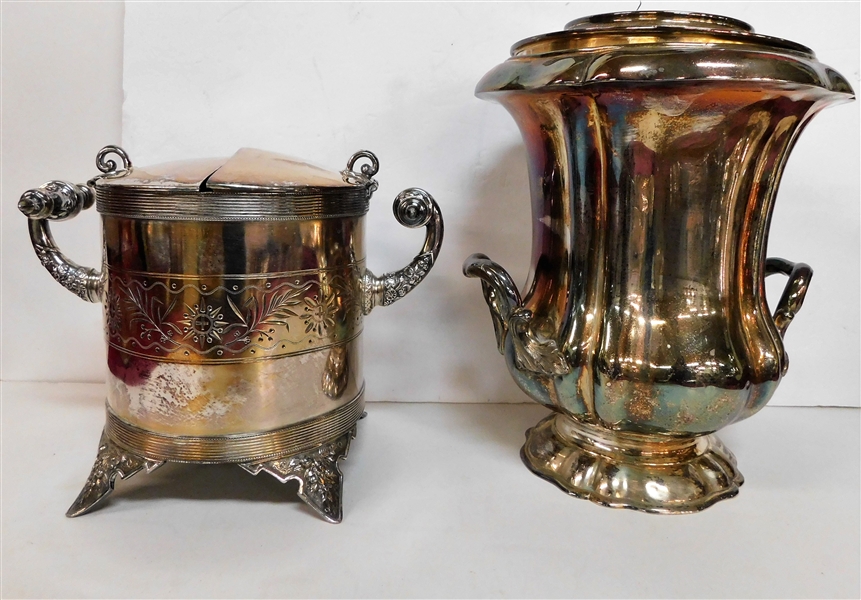 Silverplated Wine Chiller and Ice Bucket  7 1/2" tall 