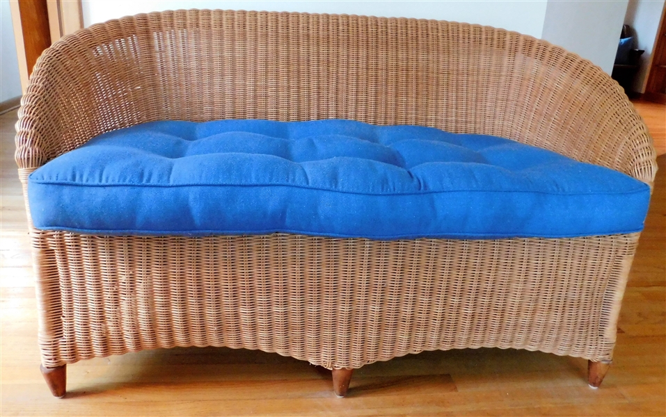 Resin Wicker Settee - 53" long 29" Deep 