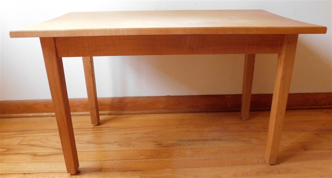 Maple Small Tapered Leg Table  - 19 3/4" tall 32" by 18"