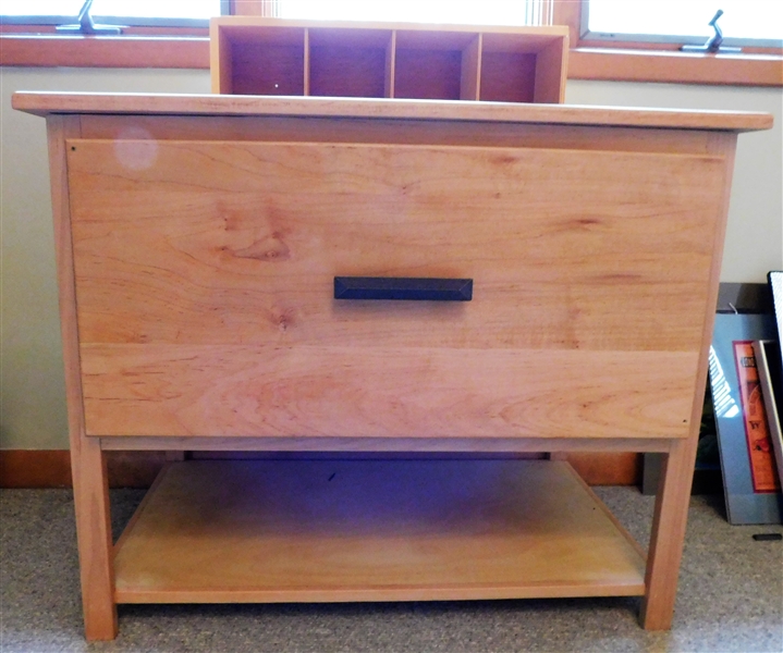 Maple Filing Drawer - with Removable Storage on Top - 27 1/2" tall 34" by 20"