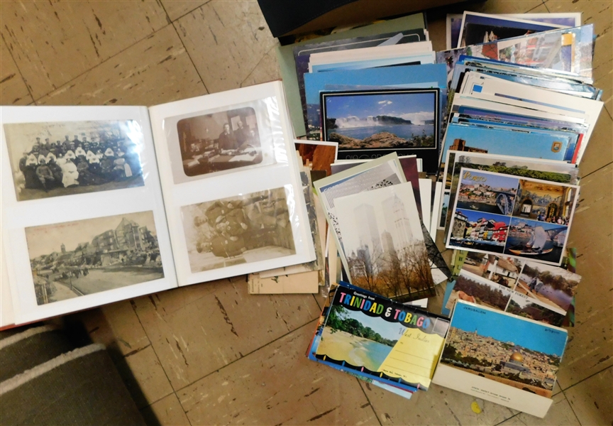 Lot of Post Cards, Letters, and Photographs - Modern and Book of Antique 