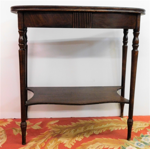 Dainty Occasional Table with Bottom Shelf- 24" tall 24" by 12"