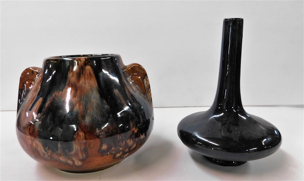 2 Pieces of Art Pottery 5 1/4" tall and 6" tall 