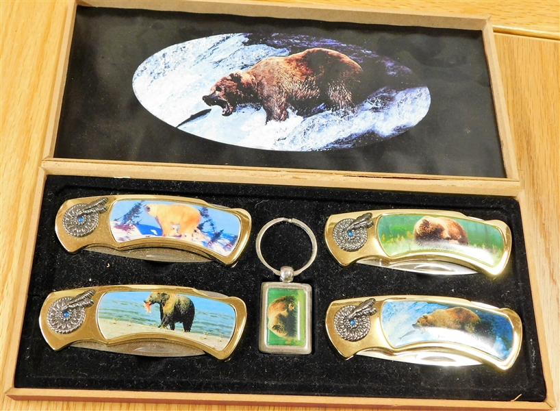 Bear Knife and Key Chain Set