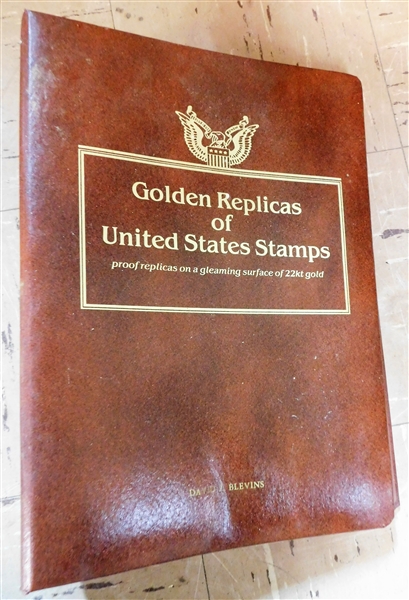 Golden Replicas of United State Stamps in Book 