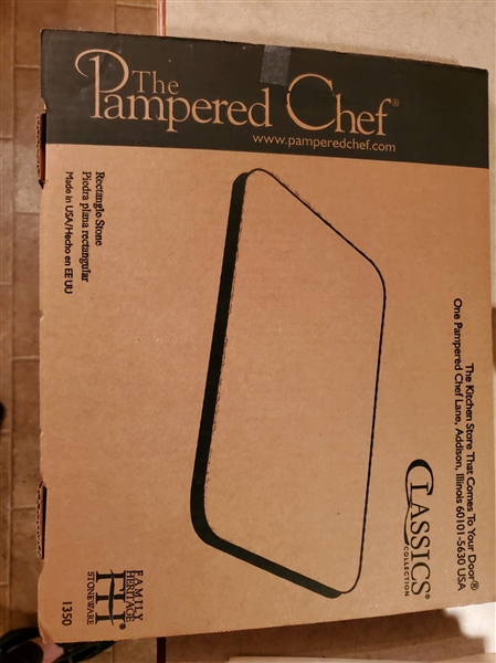 Brand New Pampered Chef Classic Rectangular Baking Stone