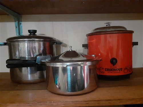 Revere Stock Pot with Lid, Crock Pot, and Other Pot