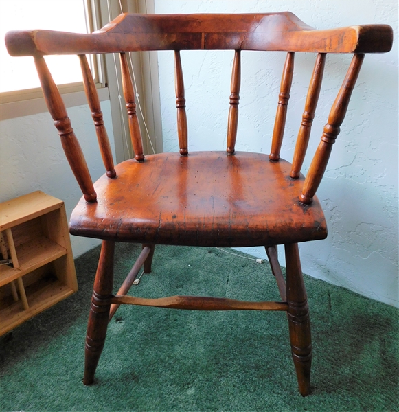 Barrel Back Chair - Repaired Back - 28 1/2" tall