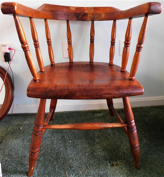 Barrel Back Chair - Repaired Back - 28 1/2" Tall