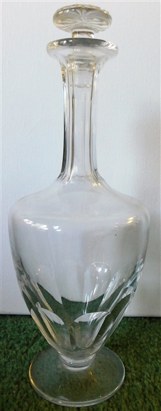 Baccarat Crystal Decanter - Slight Staining in Bottom - 12" tall 