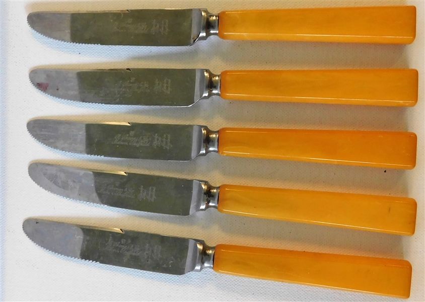 5 Bakelite Handled Sheffield Knives 