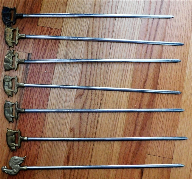 7 Skewers with  Animal Tops by Copper Source SF California