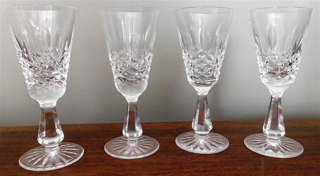 4 Waterford Crystal Glasses Measuring 5 1/4" 