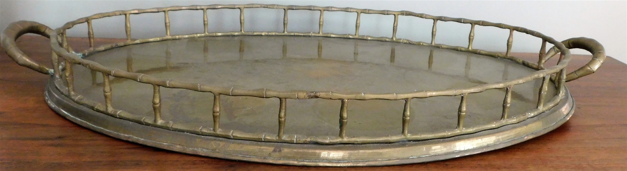 Oval Brass Tray 24" By 16 1/2"