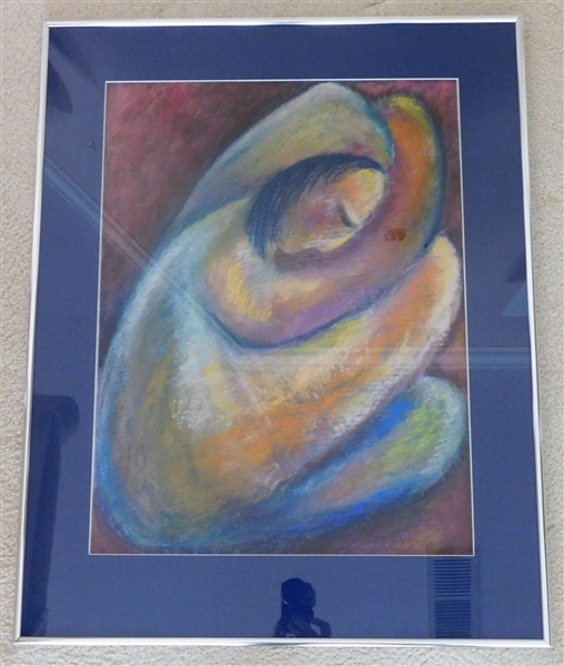 "Contemplation" by John Blacher Pastel- Framed and Matted - Frame Measures 30" by 24"