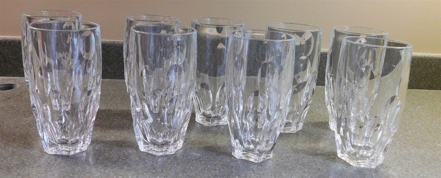 9 Signed Nachtmann Glasses - 6" tall 