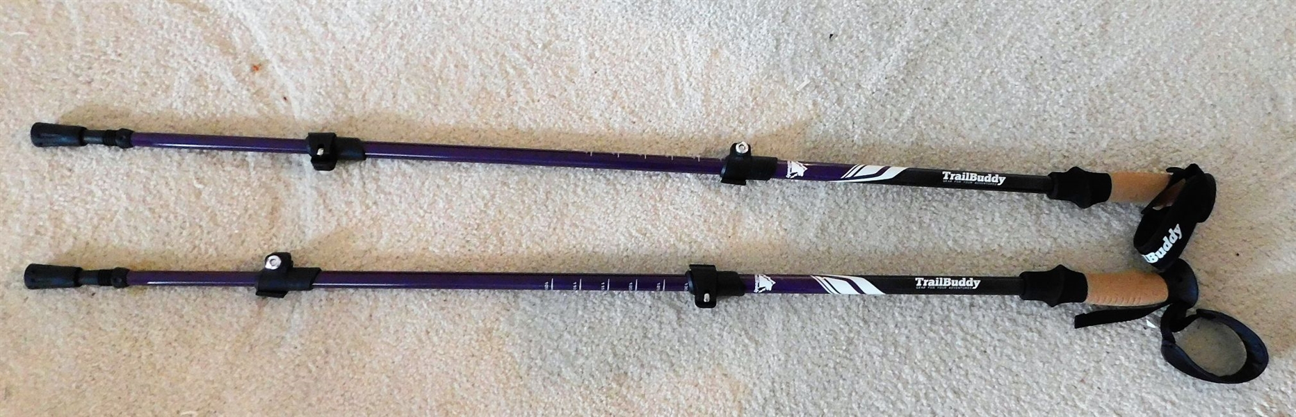 Pair of Trail Buddies Walking Sticks - Adjustable Height 