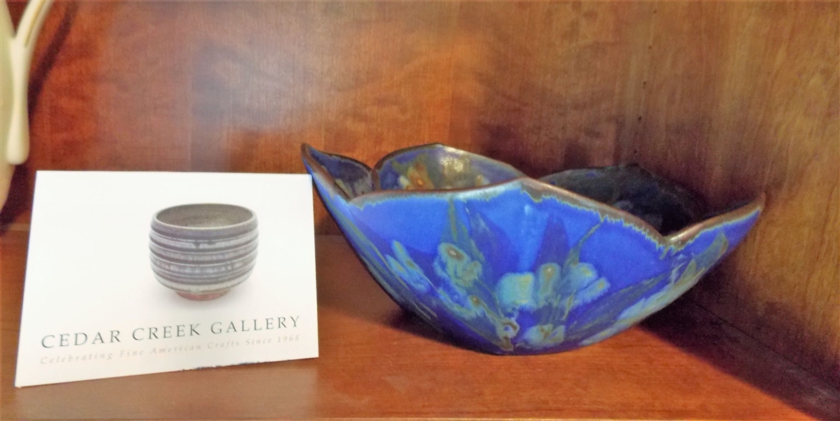 High-Fired Stoneware Pottery Bowl Signed Butterfield - by Davin and Susan Butterfield, New York - Measures 3" tall 8" Across