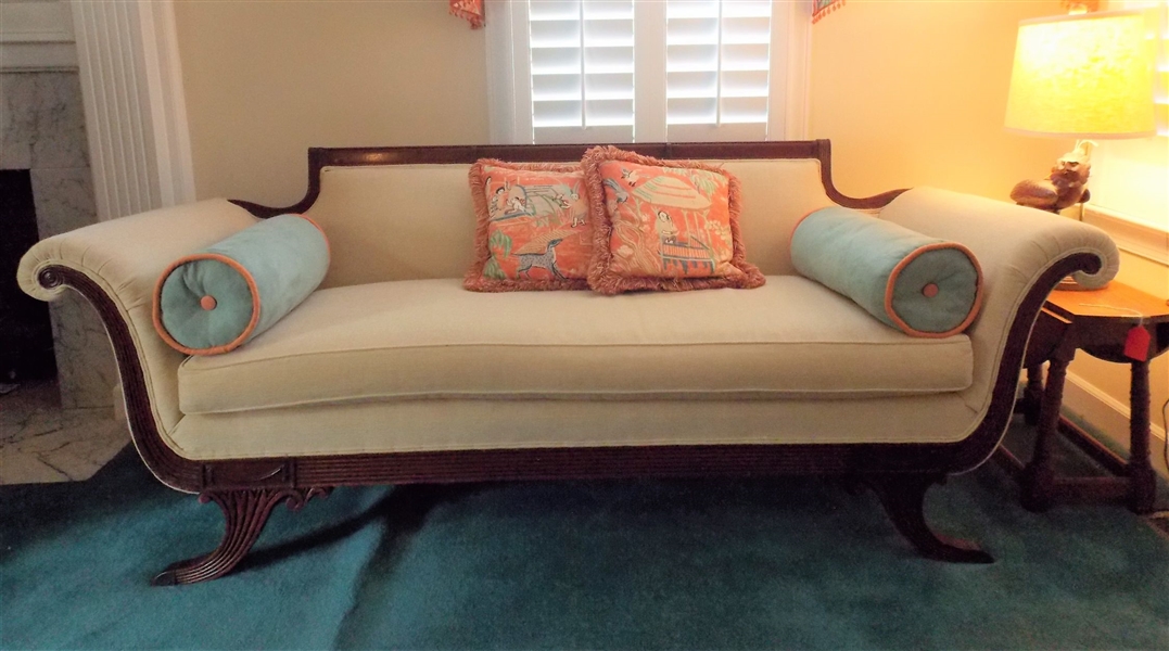 Duncan Phyfe Sofa with Nice Clean Upholstery - Measures 81" long