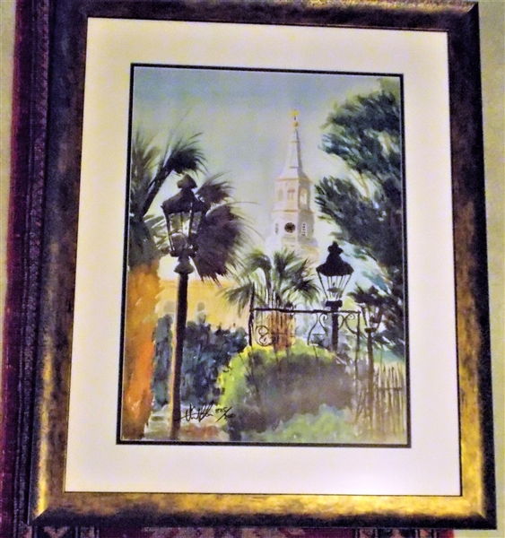 Vincent Bobo Artist Signed and Numbered 885/900 Print - Framed and Matted - Frame Measures 31" by 24 3/4"