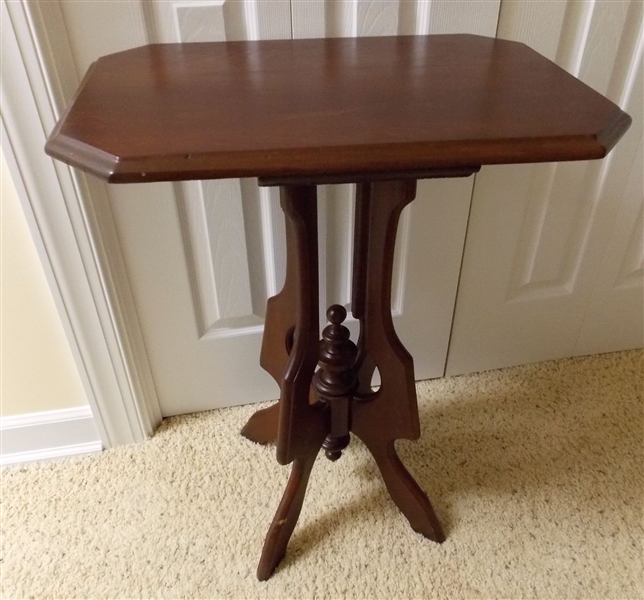 Wood End Table - Measures 29" tall 22" by 15"
